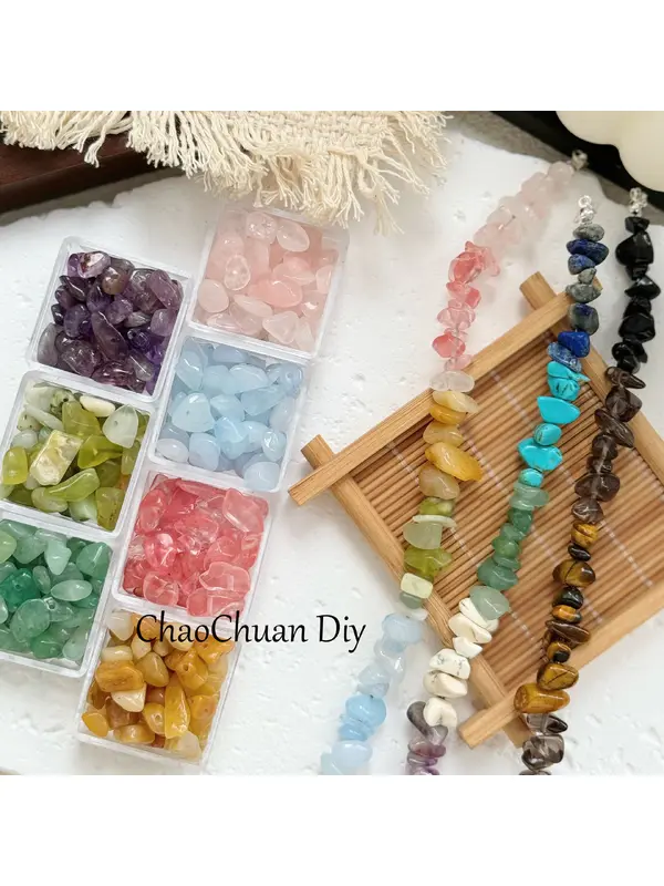 Бусины из натурального камня для DIY, колотая крошка, ~10 г