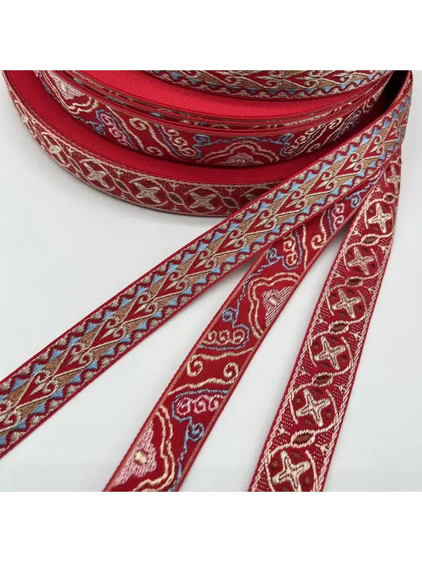 Жаккардовая лента в китайском стиле, полиэстер, 1,5–2 см